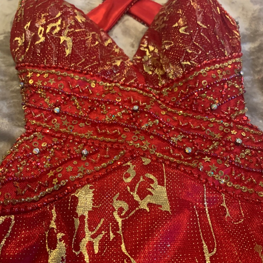 Red occasion dress